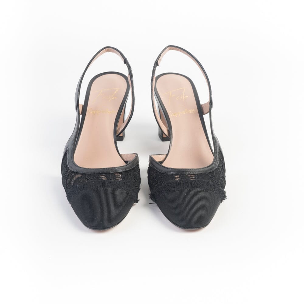 ROBERTO FESTA - Sling Back - Luciana - Pizzo Nero Scarpe Donna Roberto Festa 