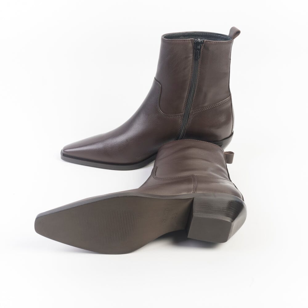 CAPPELLETTOSHOP ICON - Stivaletto Texano - Kira 12 - Nappa Moro Scarpe Donna CAPPELLETTO 1948 