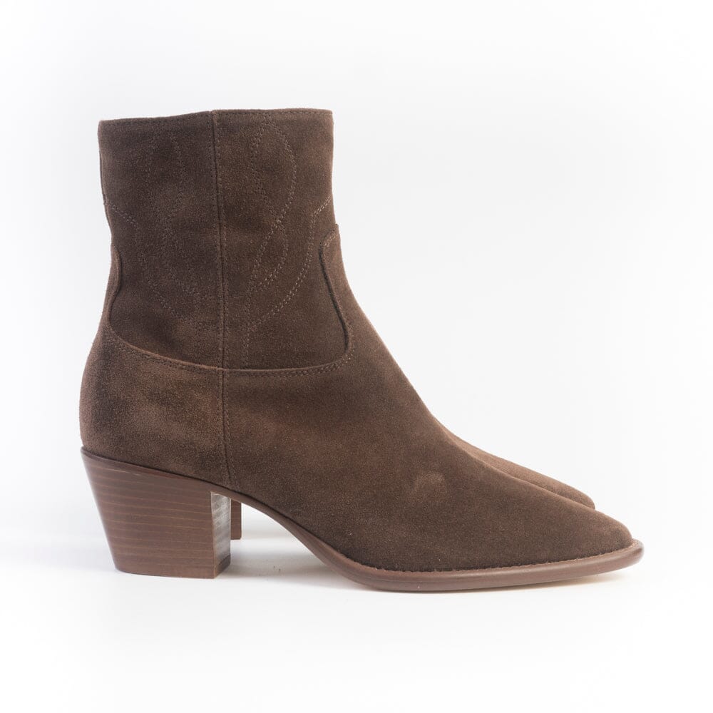 ANNA F - Stivaletto Texano - 9966 - Velour Caffè Scarpe Donna Anna F. 