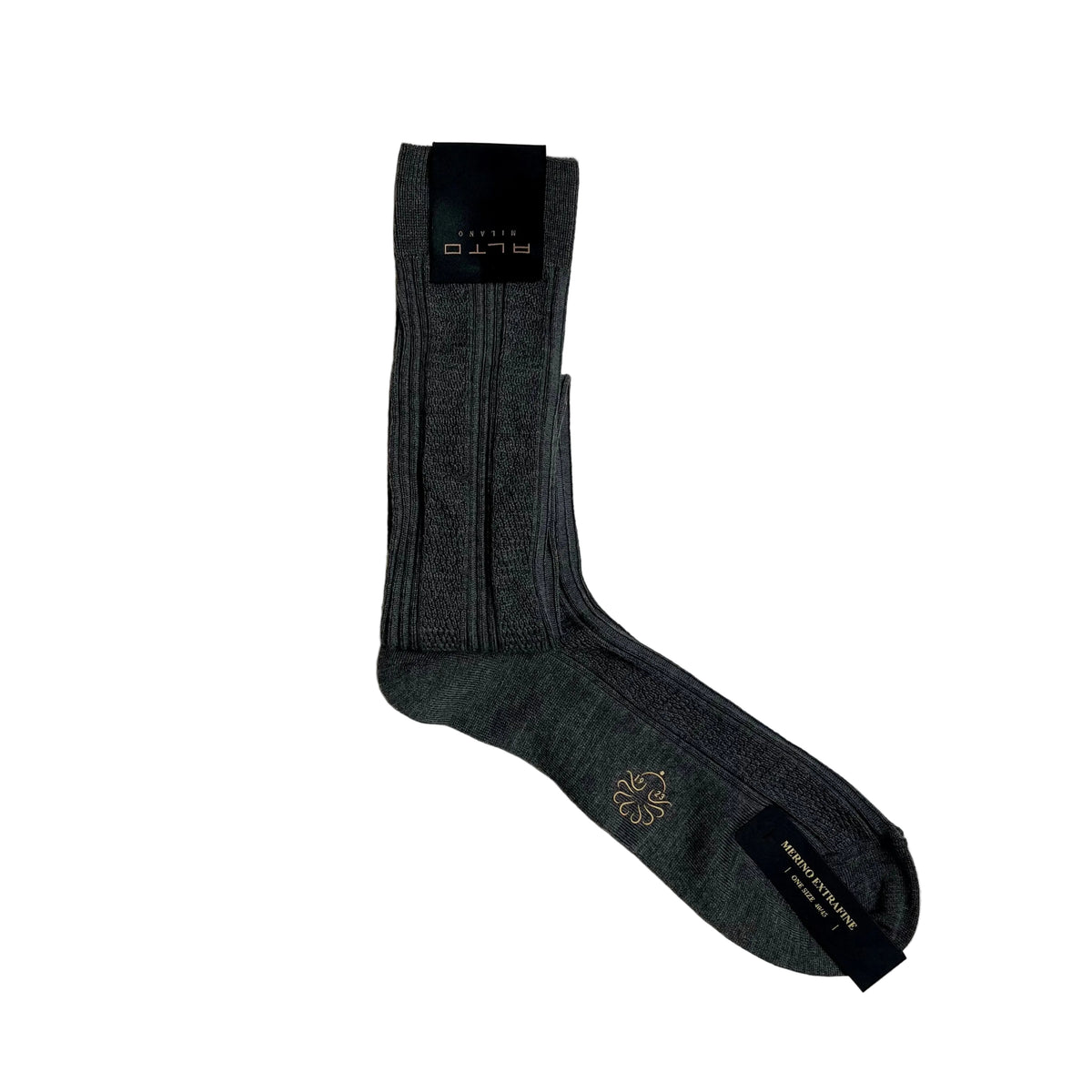 ALTO MILANO - Calzino Lungo - GRAFITE - Grey Accessori Uomo Alto Milano 