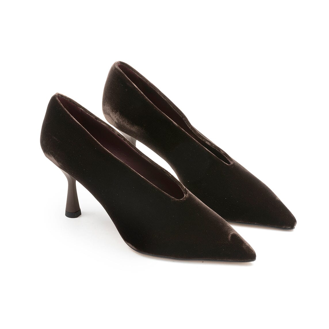 CHEVILLE - Decolletè - Giuditta - Velluto castagna Scarpe Donna CHEVILLE 