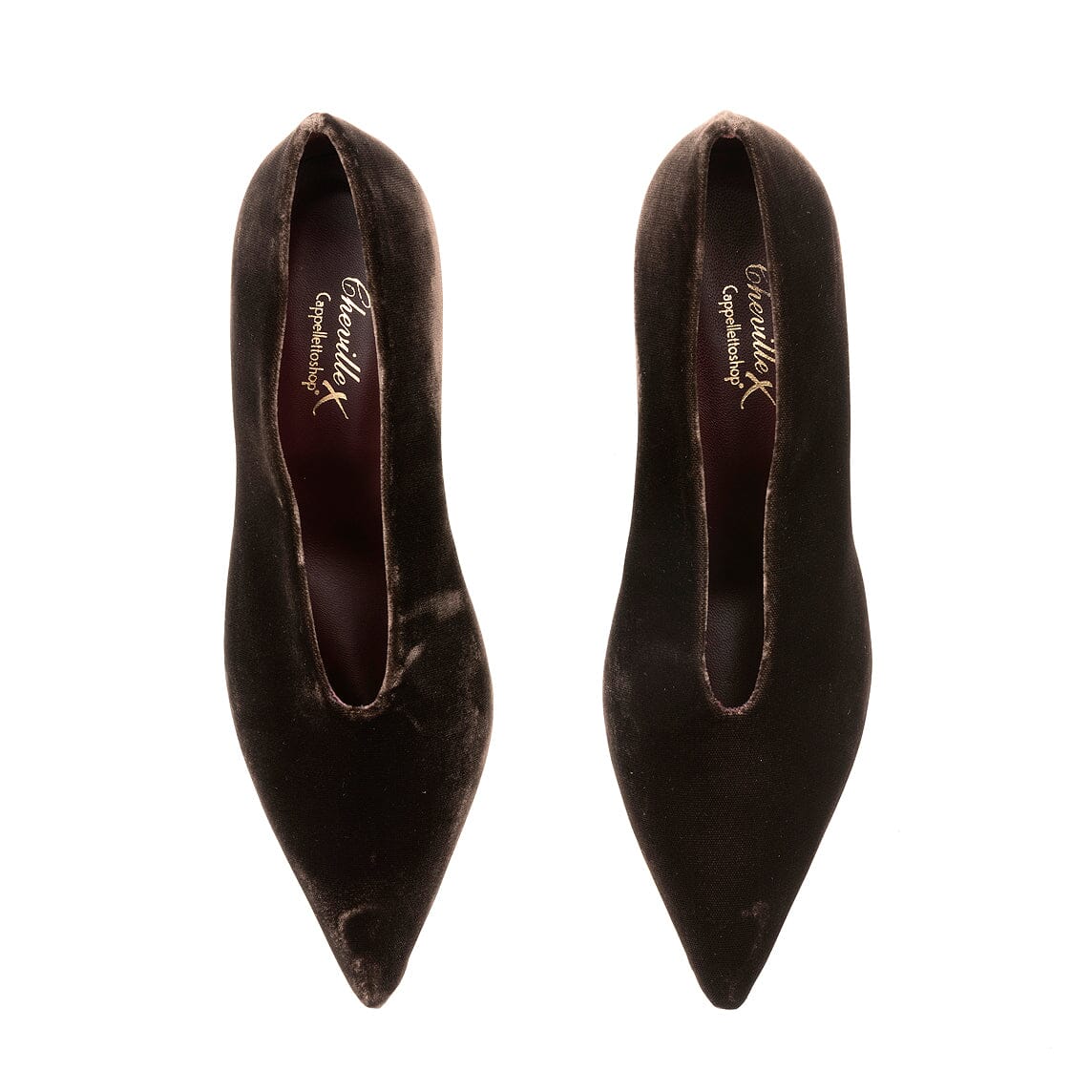 CHEVILLE - Decolletè - Giuditta - Velluto castagna Scarpe Donna CHEVILLE 