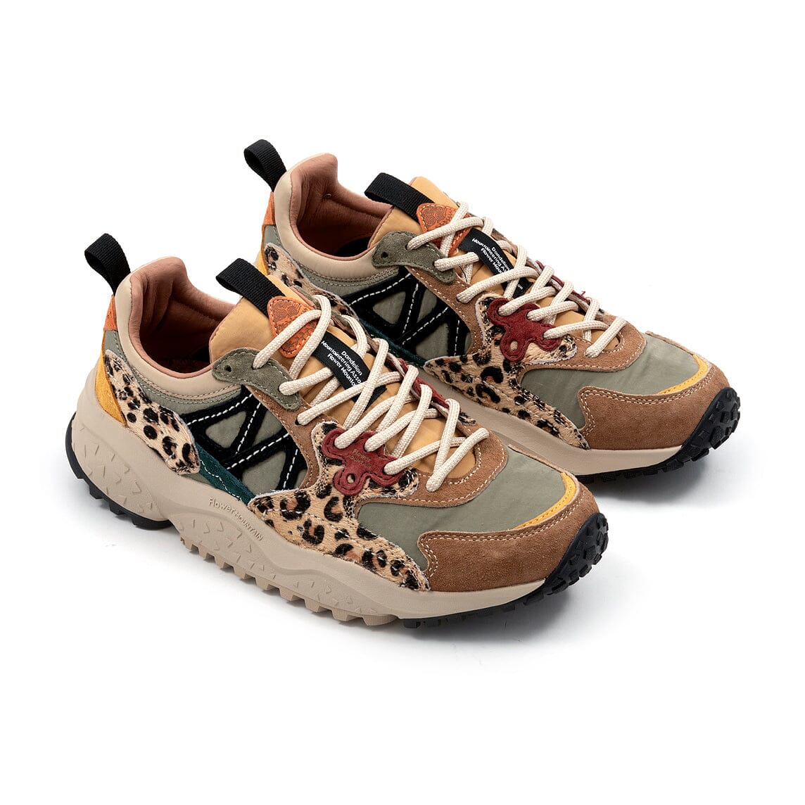FLOWER MOUNTAIN - Sneakers Solin - 3D58 - Brown-Military-Black Scarpe Donna FLOWER MOUNTAIN 