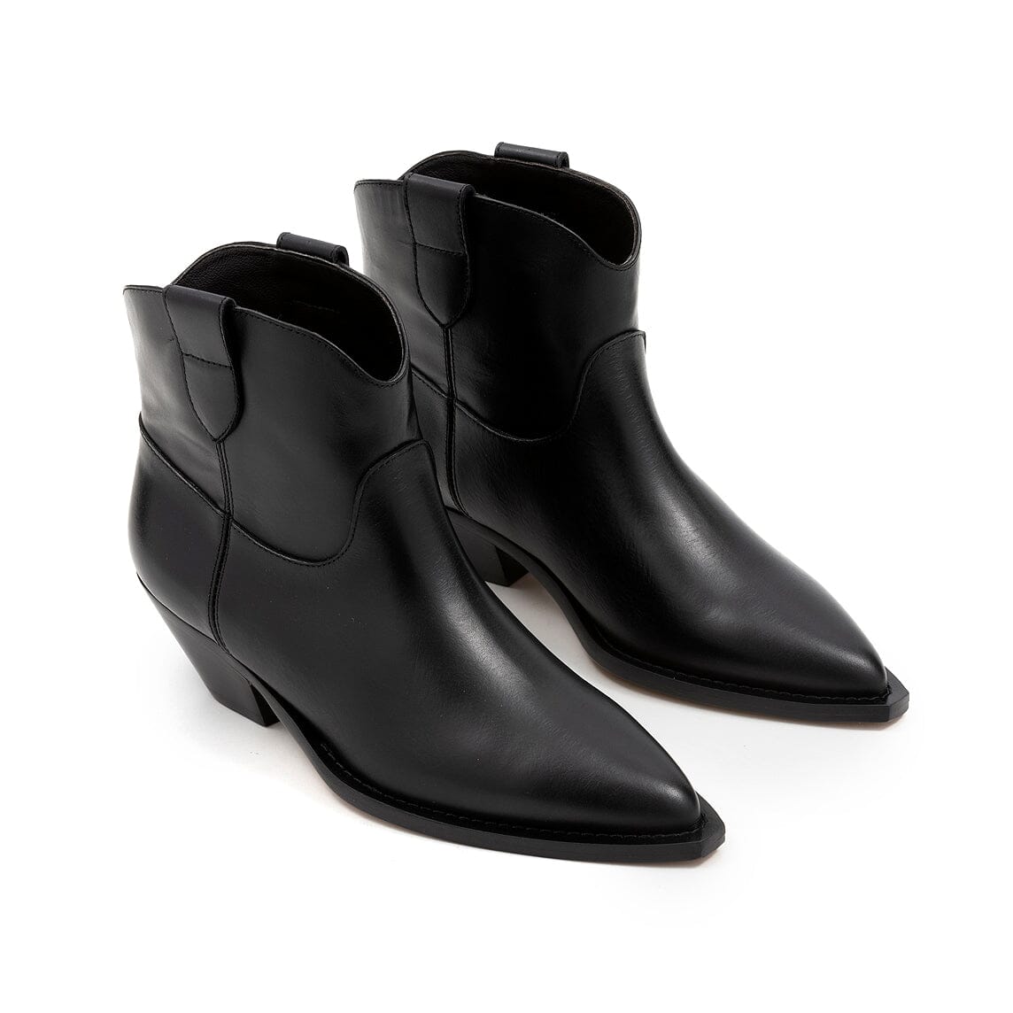 VIA ROMA 15 - Texani - 4737 - Pelle Nero Scarpe Donna Via Roma 15 