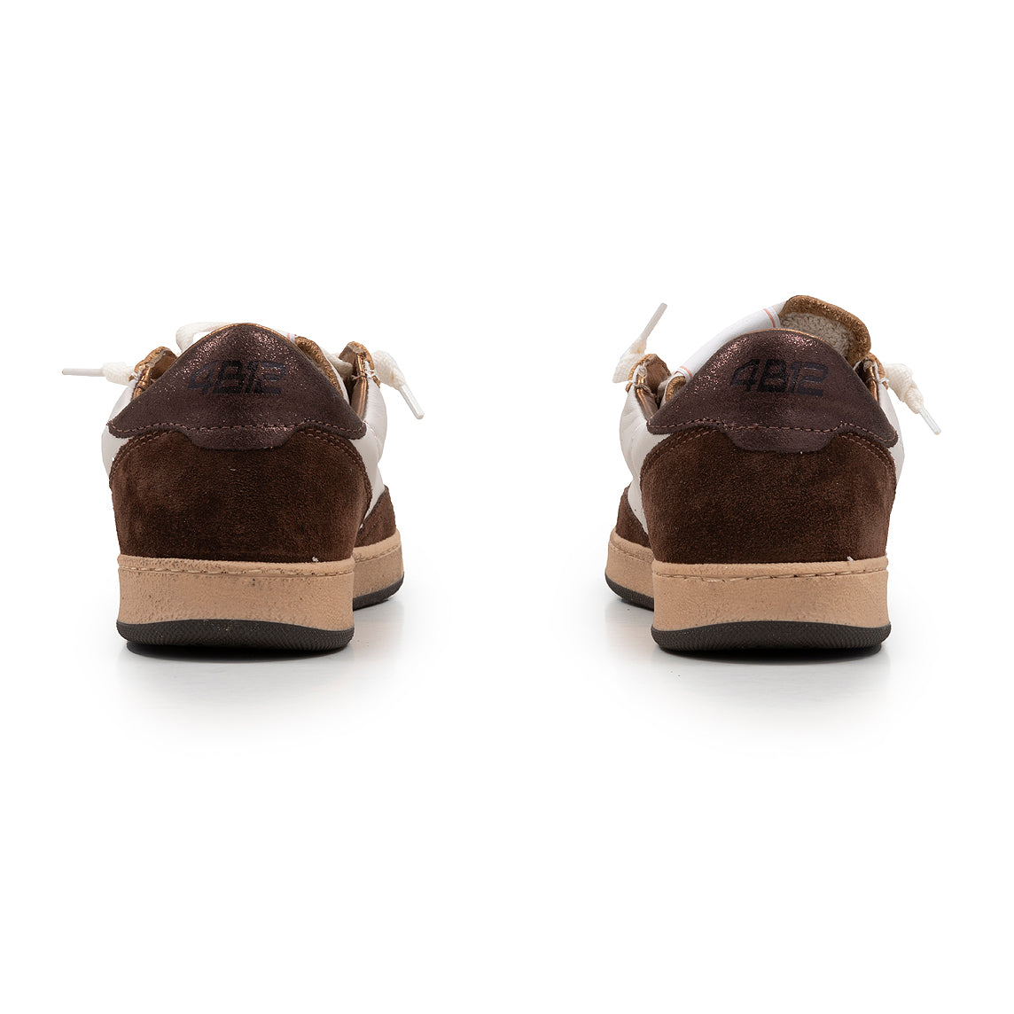 4B12 - Sneakers - Playnew D2045 - White/Bronze