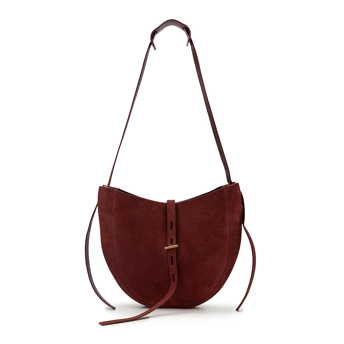 MINOBOSSI - Borsa a spalla - Lizzie - Suede Piuma Amaranto
