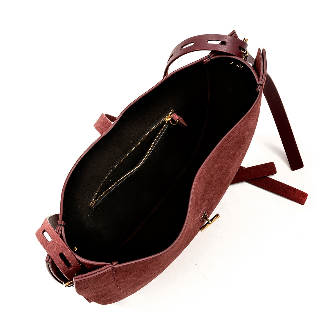 MINOBOSSI - Borsa a spalla - Lizzie - Suede Piuma Amaranto