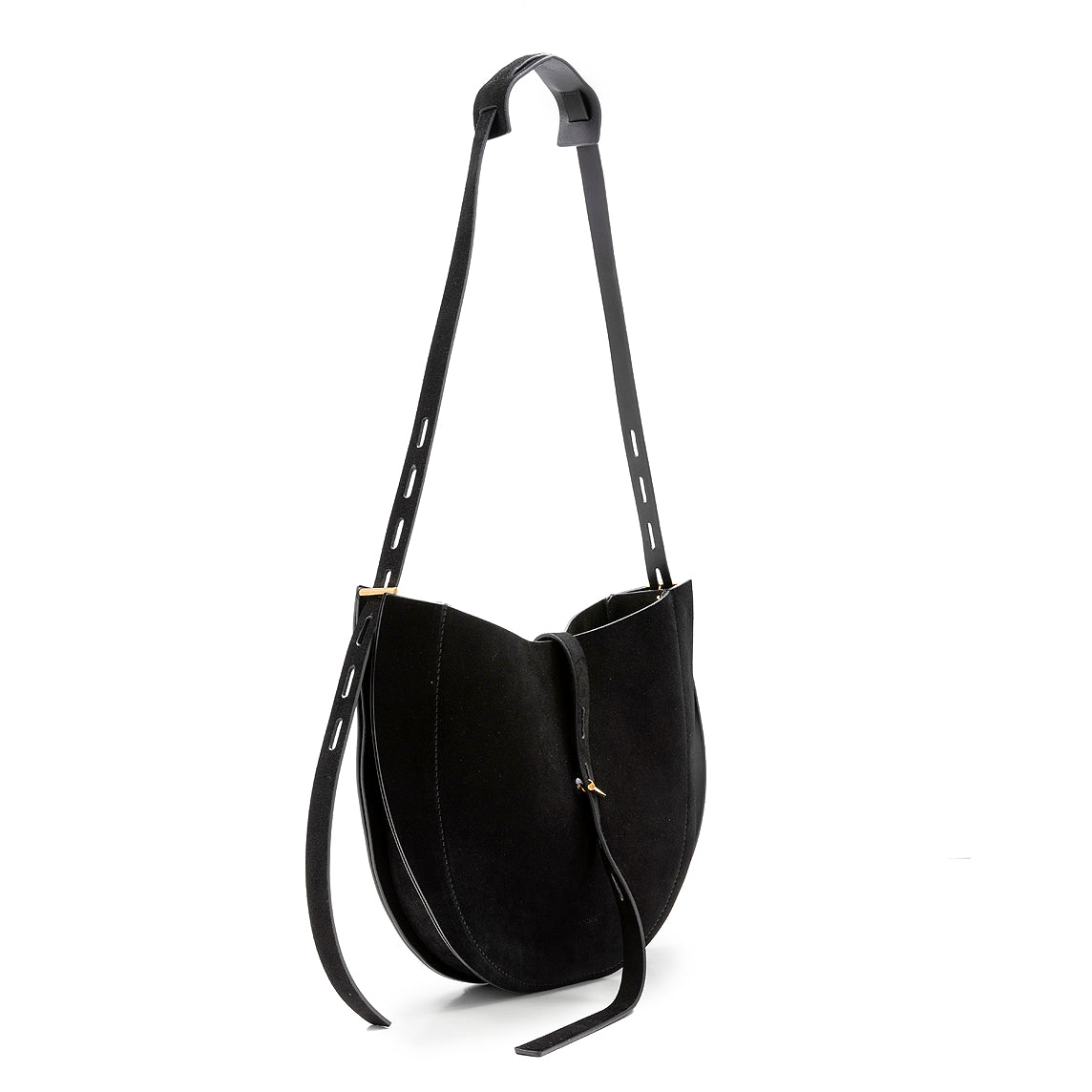 MINOBOSSI - Borsa a spalla - Lizzie - Suede Piuma Nero