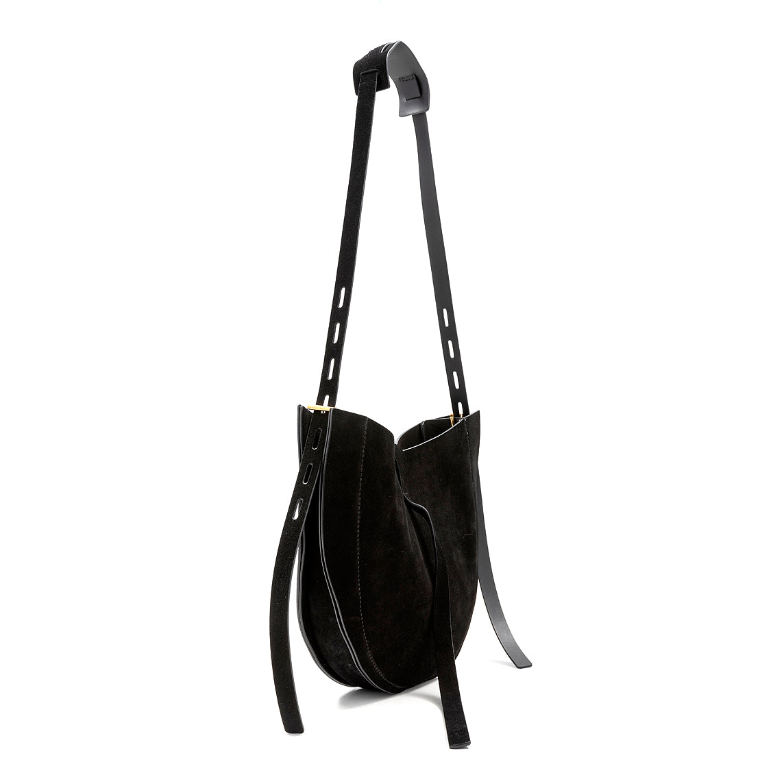 MINOBOSSI - Borsa a spalla - Lizzie - Suede Piuma Nero