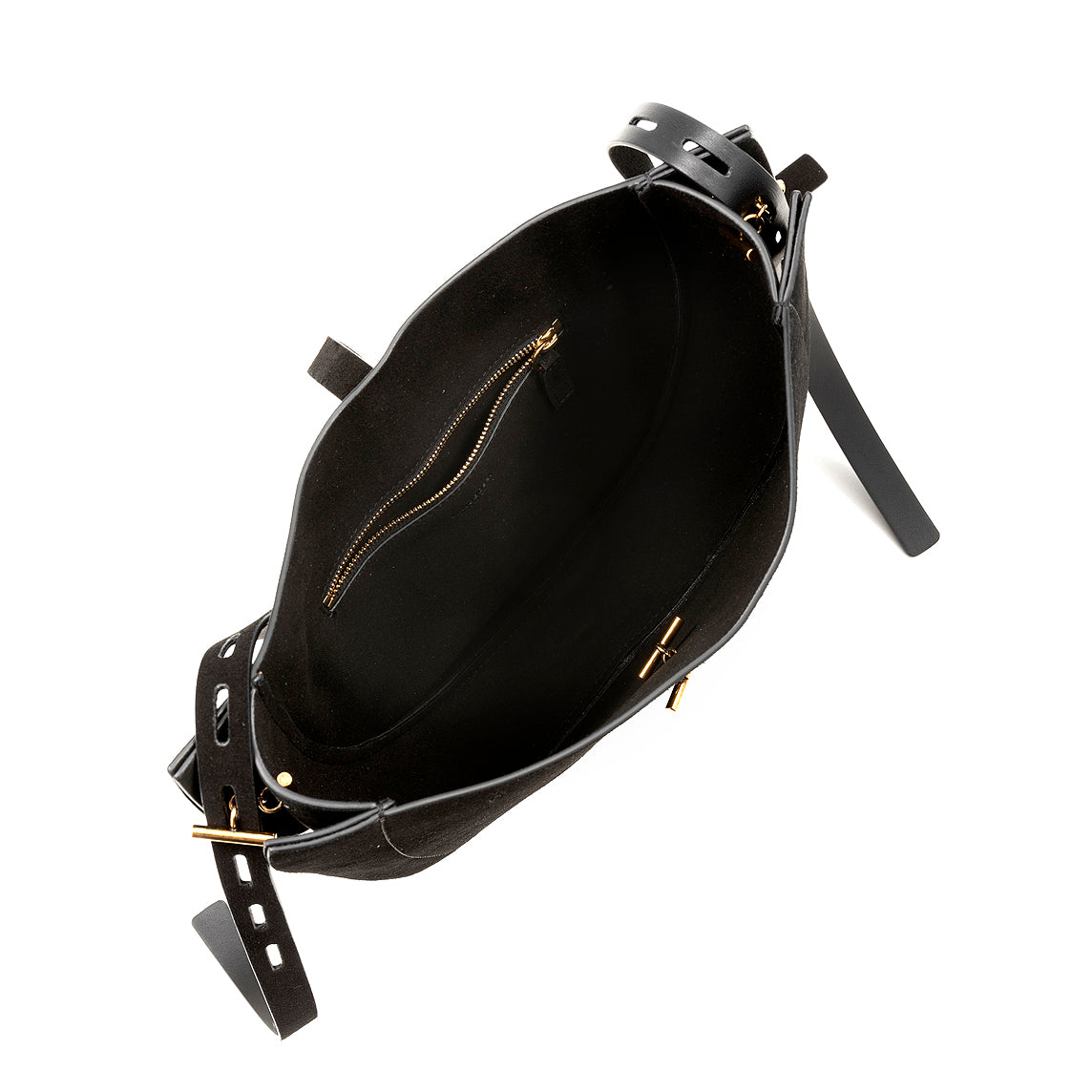 MINOBOSSI - Borsa a spalla - Lizzie - Suede Piuma Nero