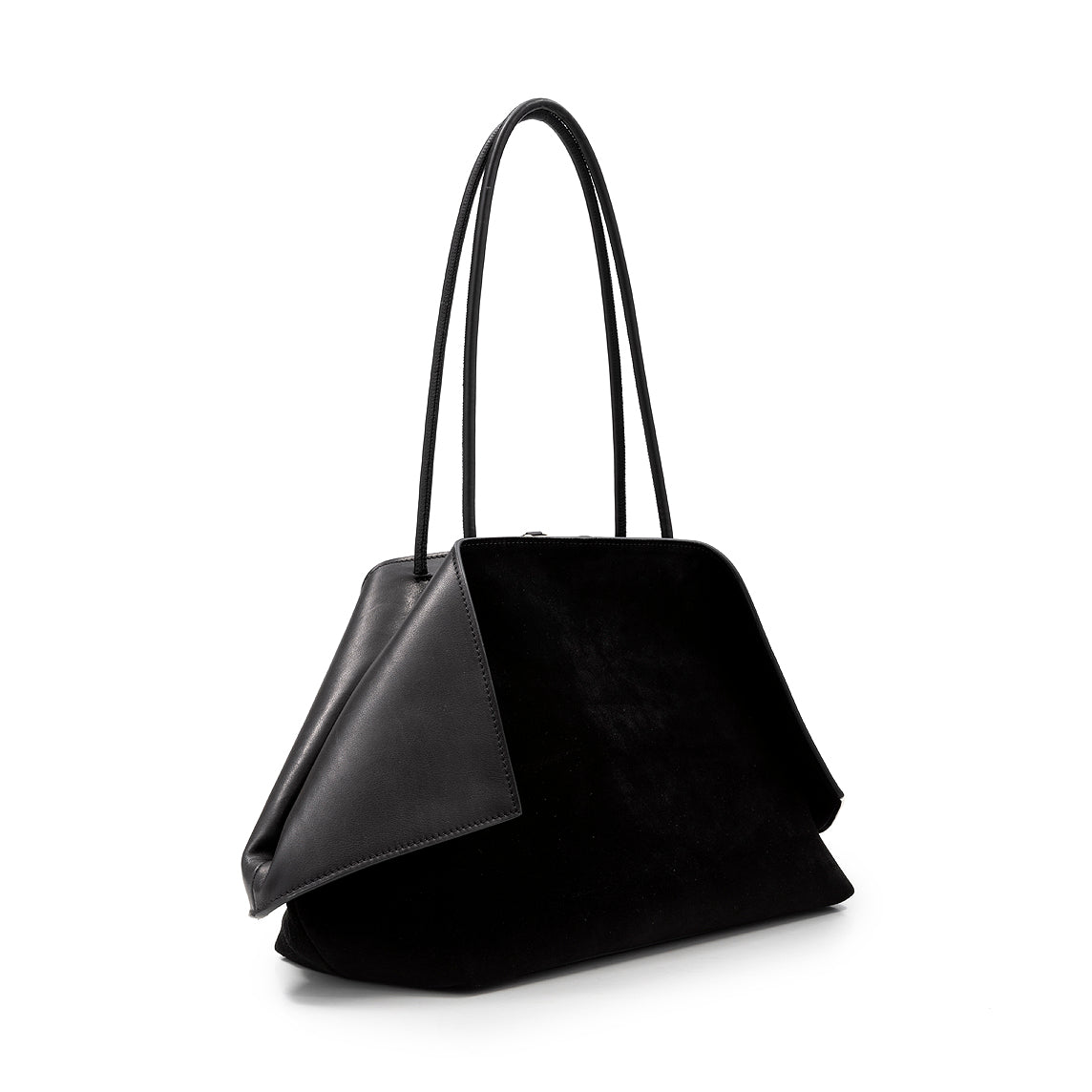 MINOBOSSI - Borsa a spalla - Valery - Camoscio/Pelle Nero
