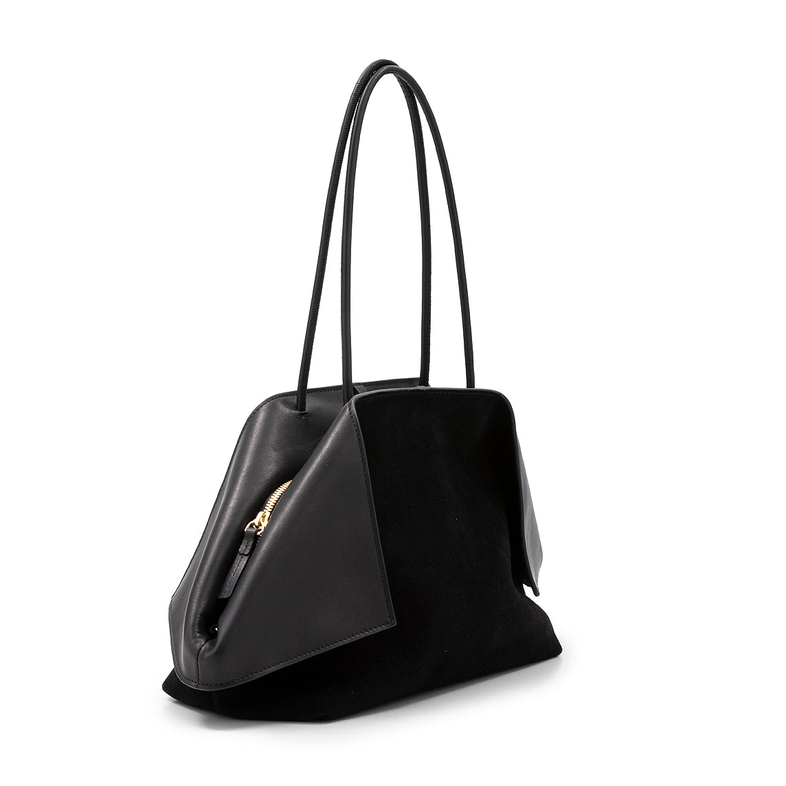 MINOBOSSI - Borsa a spalla - Valery - Camoscio/Pelle Nero
