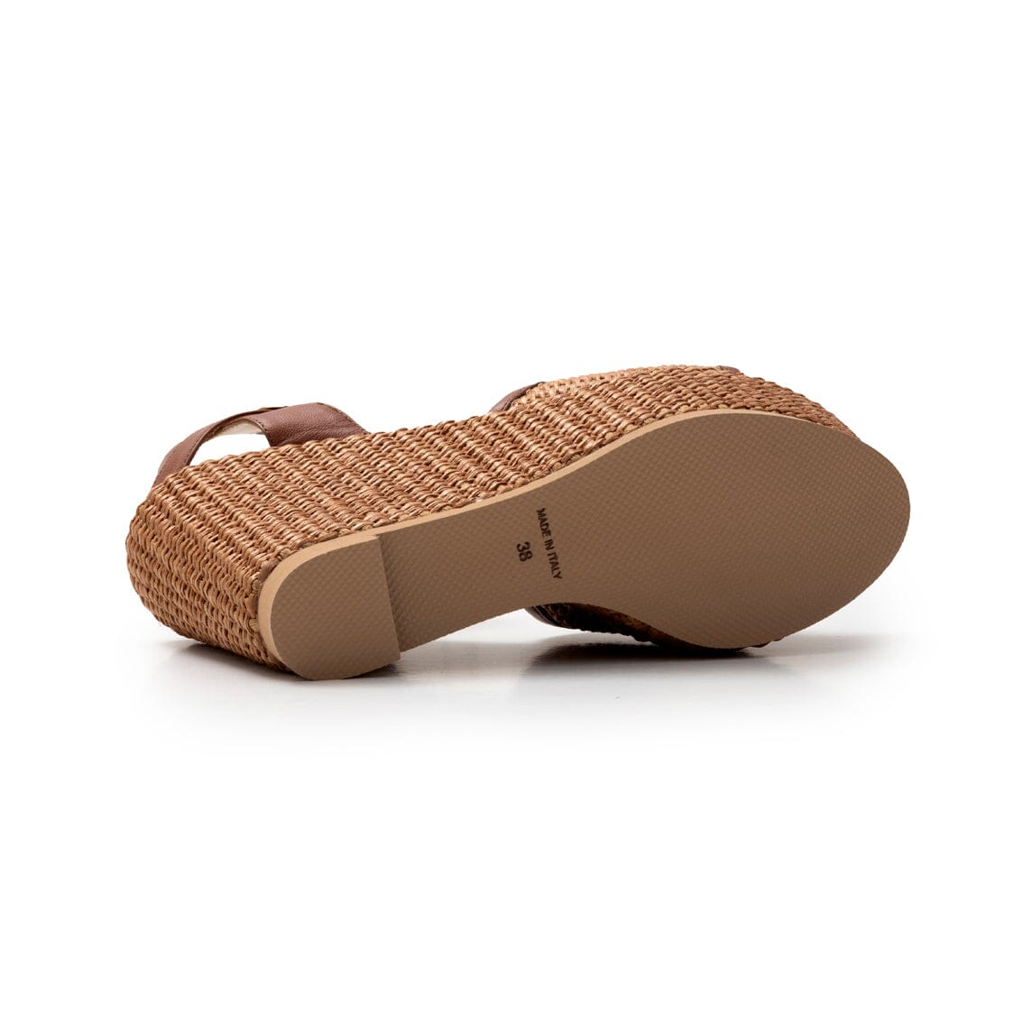 PAOLA FIORENZA - Sandali con zeppa - SS24232 - Rafia cuoio Scarpe Donna PAOLA FIORENZA 