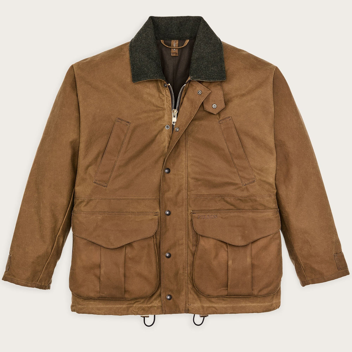 FILSON - Tin cloth Field Jacket - CPS0147 - Oil Dark Tan Abbigliamento Uomo FILSON 