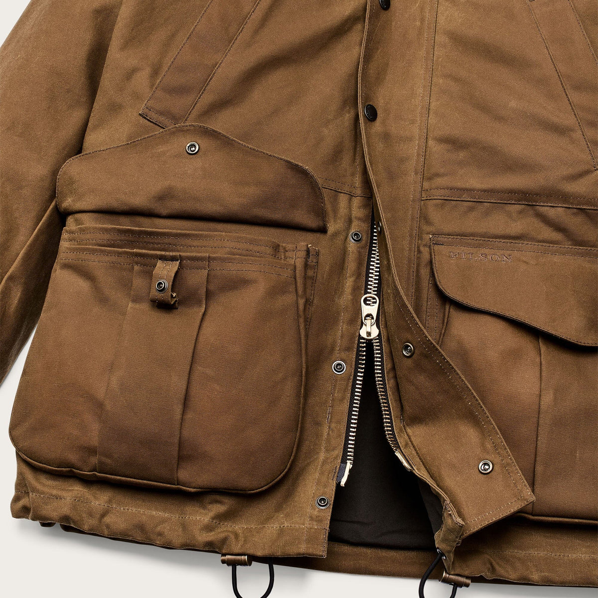 FILSON - Tin cloth Field Jacket - CPS0147 - Oil Dark Tan Abbigliamento Uomo FILSON 