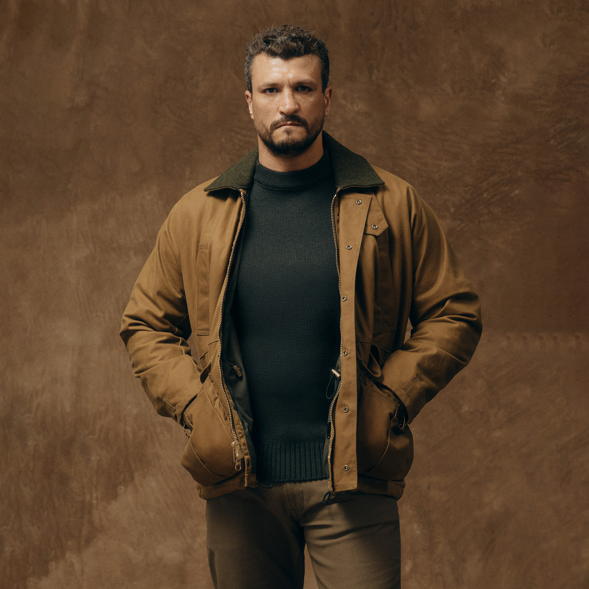 FILSON - Lined Tin Cloth Field Jacket - FMCPS0147 - Dark Tan