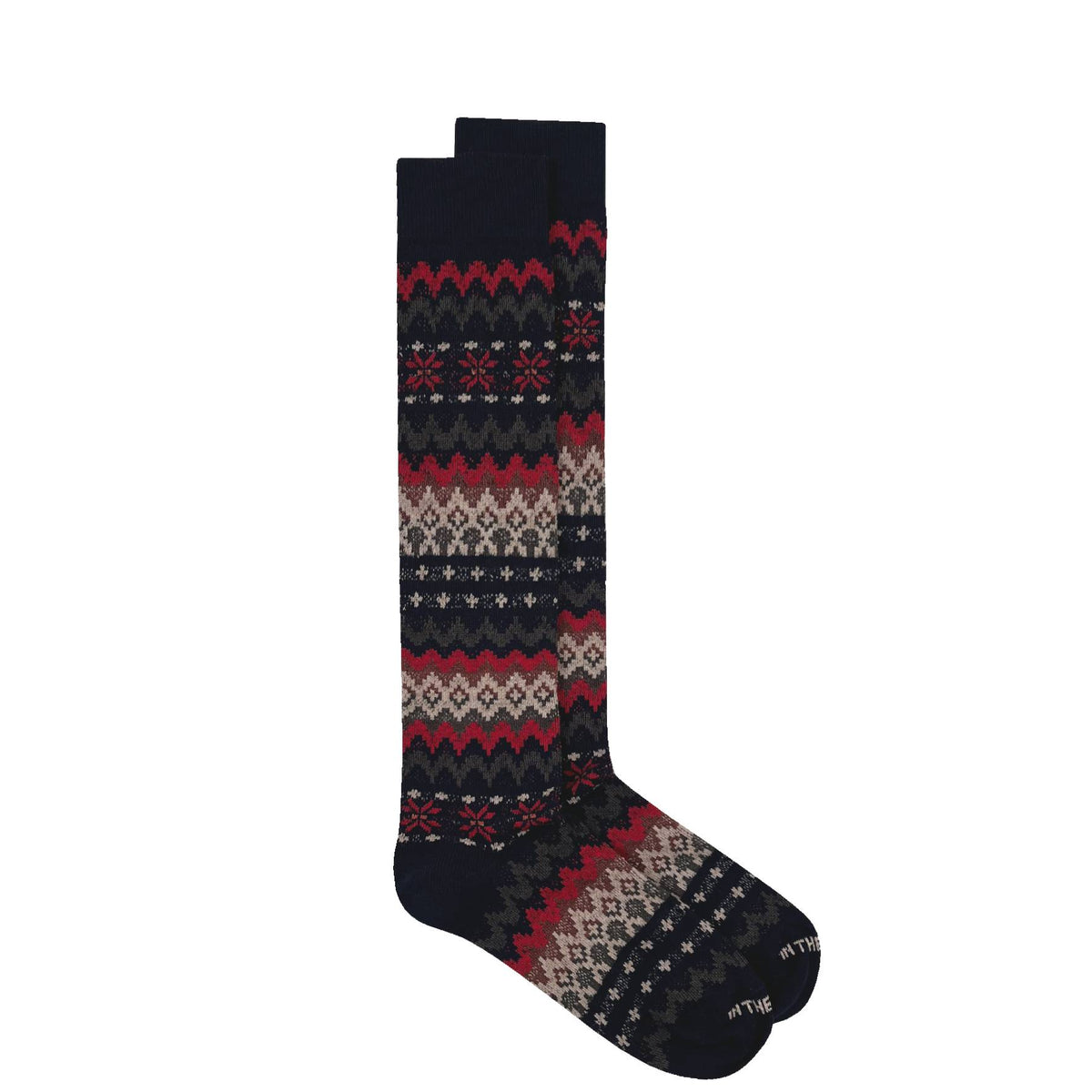 IN THE BOX - Calzini - FAIR ISLE - Blu rosso