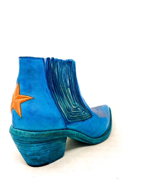 FAUZIAN JEUNESSE - EW - Texano - ZIPPY ANKLE BOOT DALILA - Azzurro