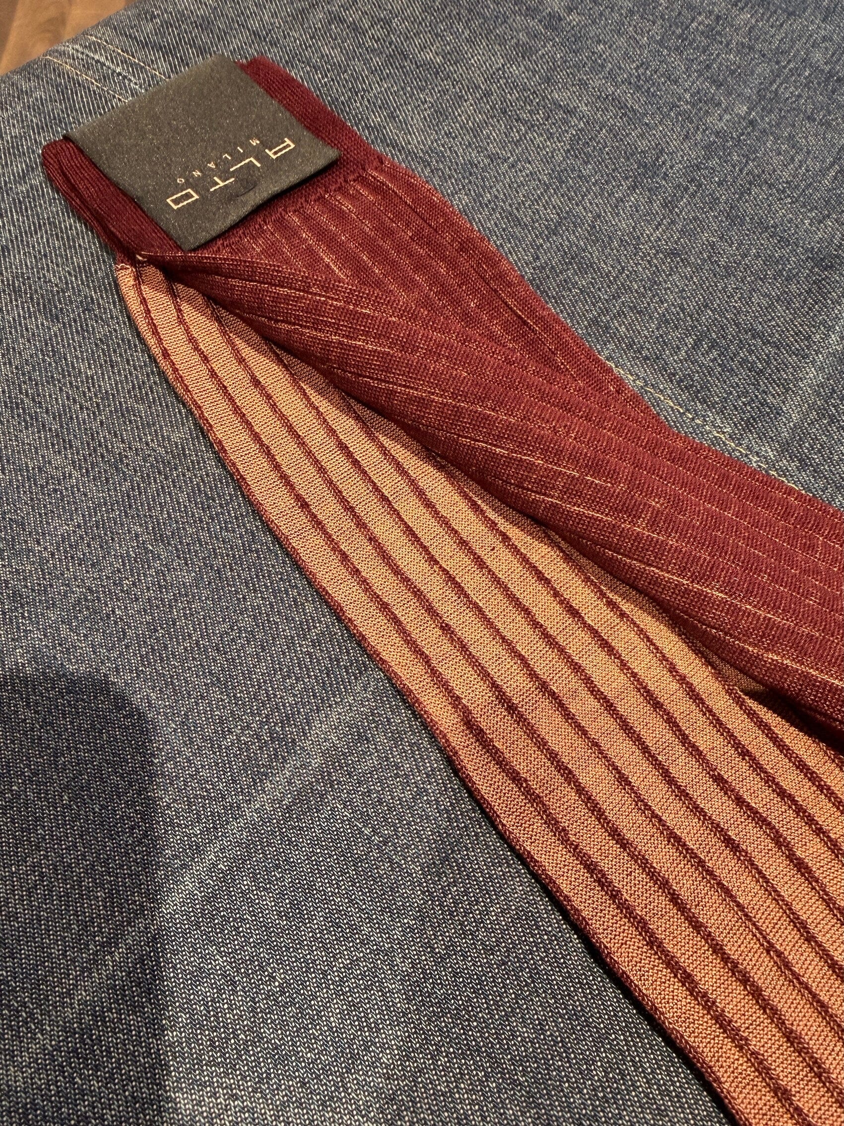 ALTO MILANO - Calzino - 25PEAM1686UC_06 - Bordeaux Accessori Uomo Alto Milano 