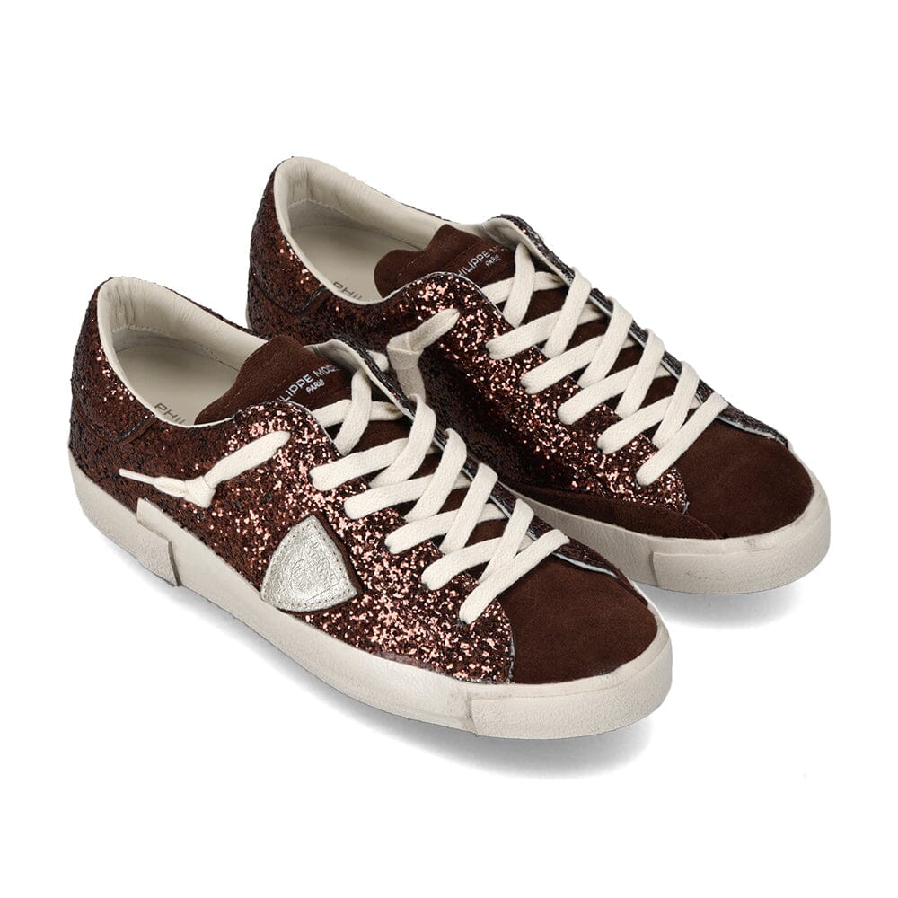 PHILIPPE MODEL - Sneakers - PRLD GG10 - GLITTER MARRONE Scarpe Donna Philippe Model Paris 