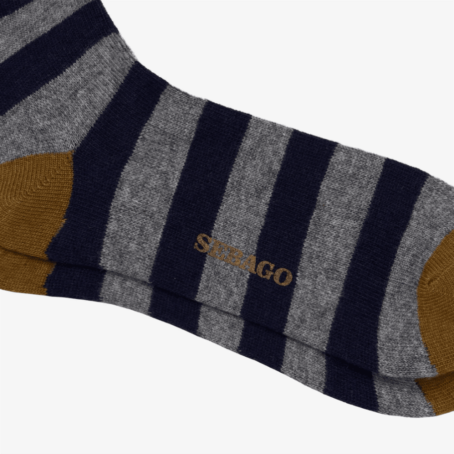 SEBAGO - Calzino - 73128NW-A0H - Navy-grey-yellow mustard Accessori Uomo SEBAGO - Collezione Uomo 