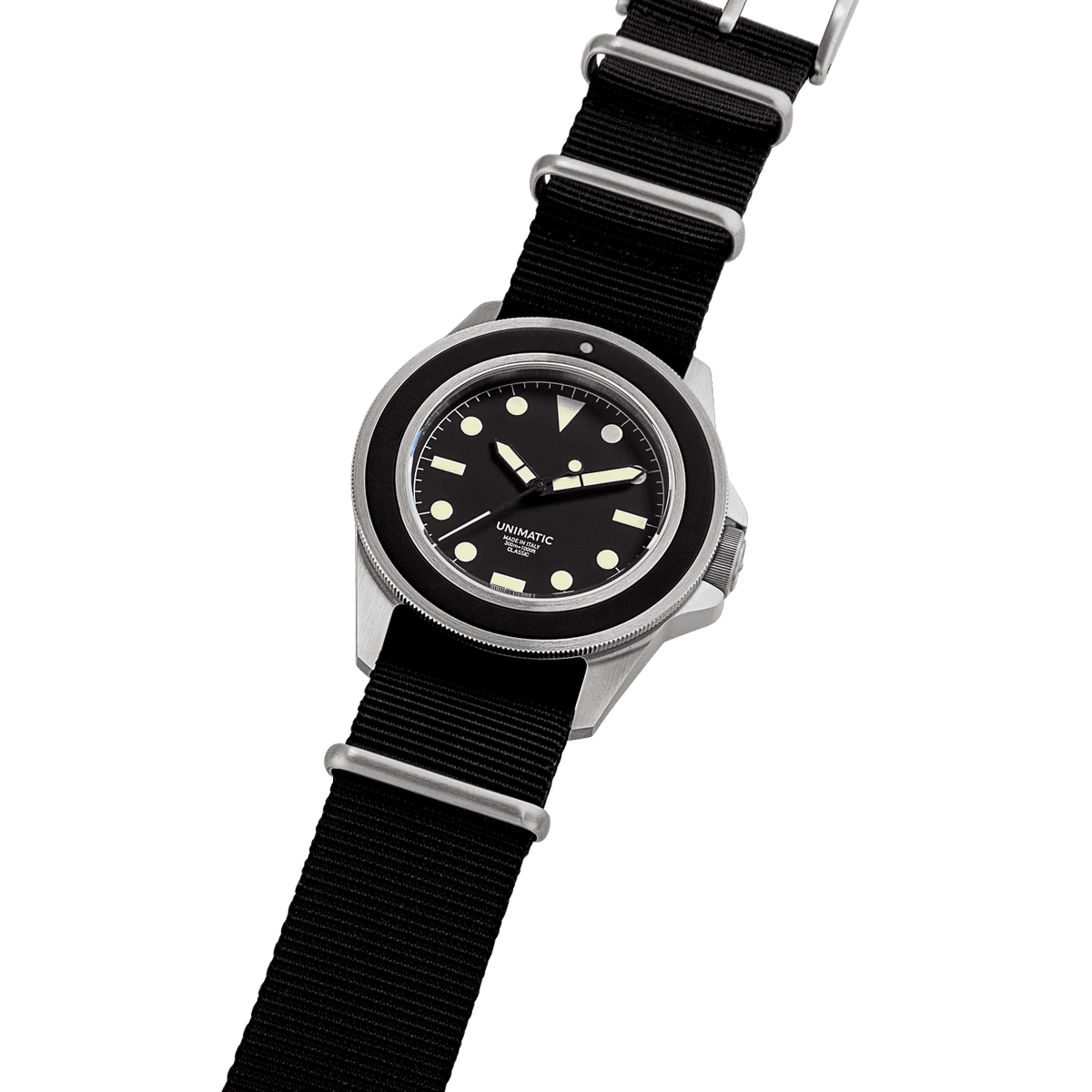 UNIMATIC - Orologio Modello Uno UC1 Classic - Subacqueo - Nero Accessori Uomo UNIMATIC 