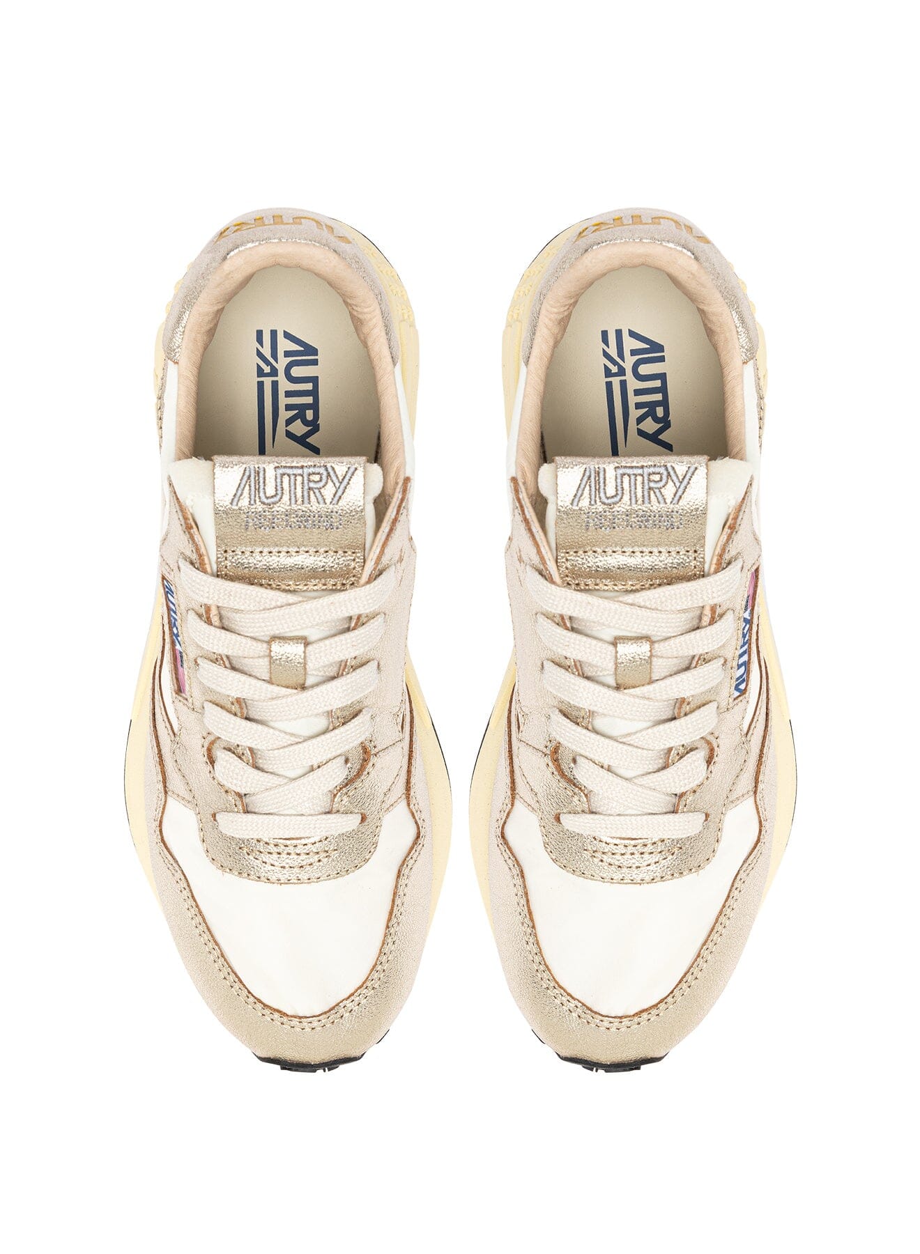 AUTRY - WWLW AN02 - Sneakers REELWIND - Avorio Oro Scarpe Donna AUTRY - Collezione donna 