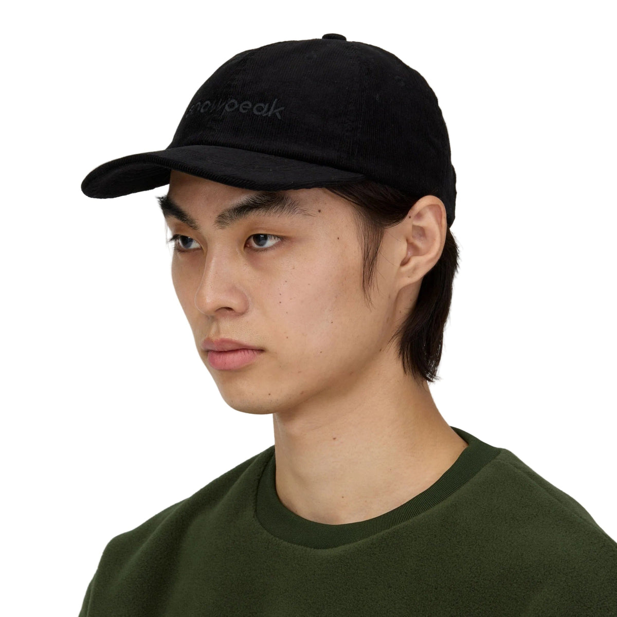 SNOW PEAK - CORDUROY LOGO DESIGN CAP - BLACK