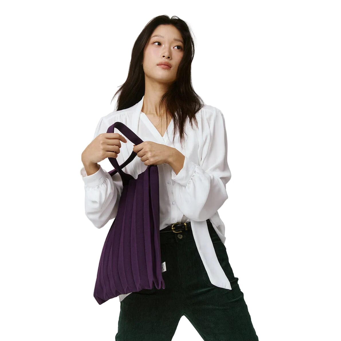 PLEATSMAMA - Borsa a Spalla - SB04-PU1 - NEW SHOULDER BAG - Deep Purple