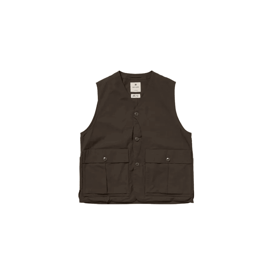 SNOW PEAK - HYBRID TAKIBI VEST - DARK BROWN Abbigliamento Uomo SNOW PEAK 
