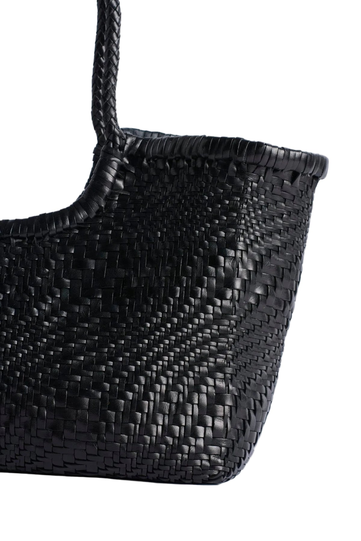DRAGON DIFFUSION - Borsa intrecciata Nantucket - optical Nero