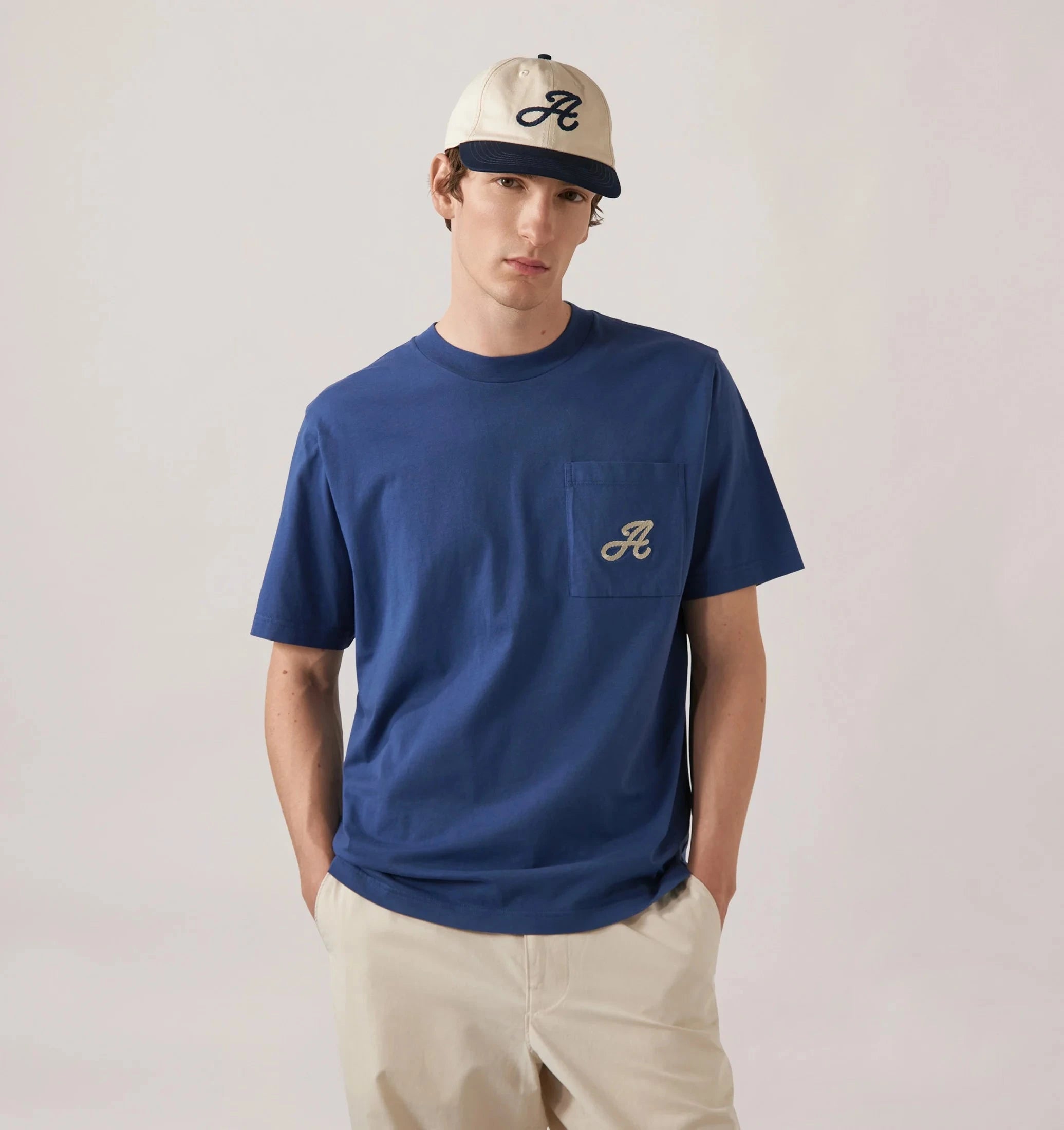 AUTRY - TSPX 048R- T-Shirt jersey - Blu Abbigliamento Uomo AUTRY - Collezione uomo 