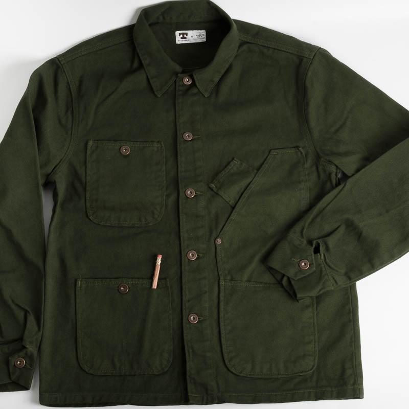 TELLASON - Coverall Jacket - Dyed Green Abbigliamento Uomo TELLASON - Collezione Uomo 