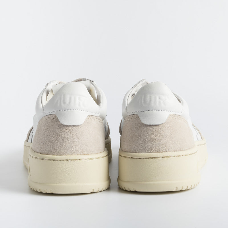 AUTRY AULM LS33 - LOW MAN LEAT/SUEDE - Bianco/ Bianco Scarpe Uomo AUTRY - Collezione uomo 