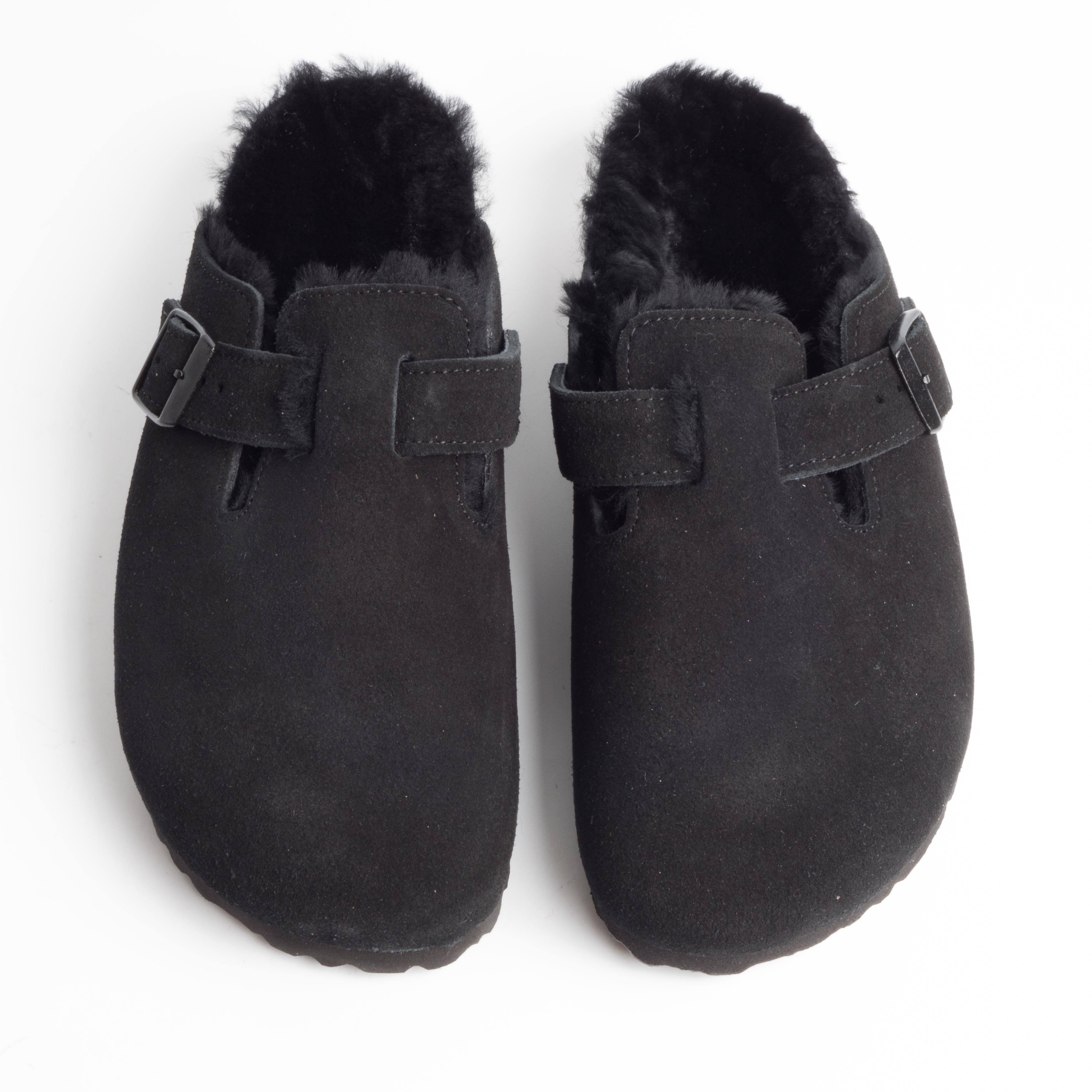 BIRKENSTOCK  - 259883 - BOSTON FUR - Black Scarpe Donna BIRKENSTOCK 