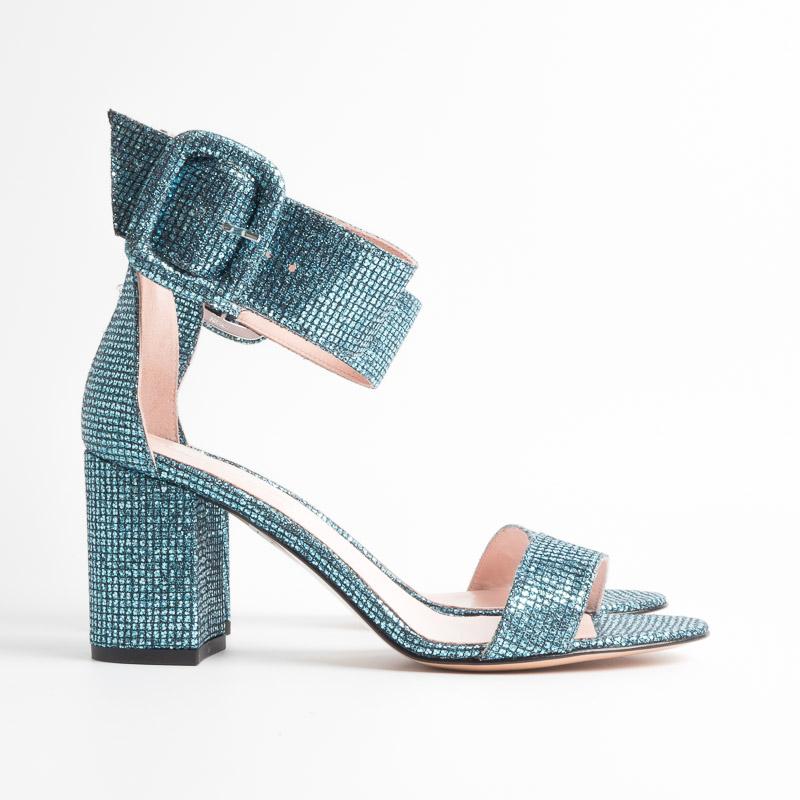 ANNA F. - Sandalo Nappa - 3024 - Maglia Petrolio Scarpe Donna Anna F. 