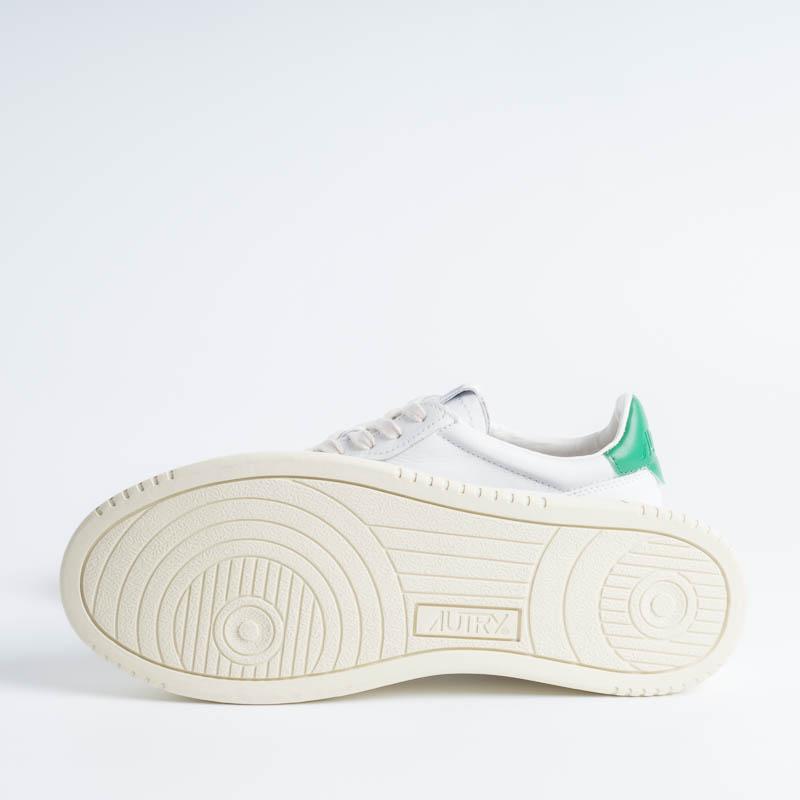 AUTRY LL20 - LOW MAN ALL LEAT - Bianco/Verde Scarpe Uomo AUTRY - Collezione uomo 